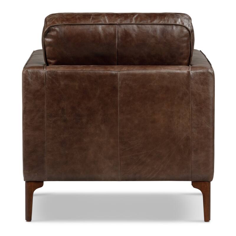 Poly & Bark Mateo Lounge Chair - Full Grain Genuine Italian Leather