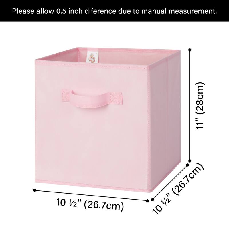 6 Pack Fabric Storage Cube Bins, Collapsible Cube Organizers with Handles