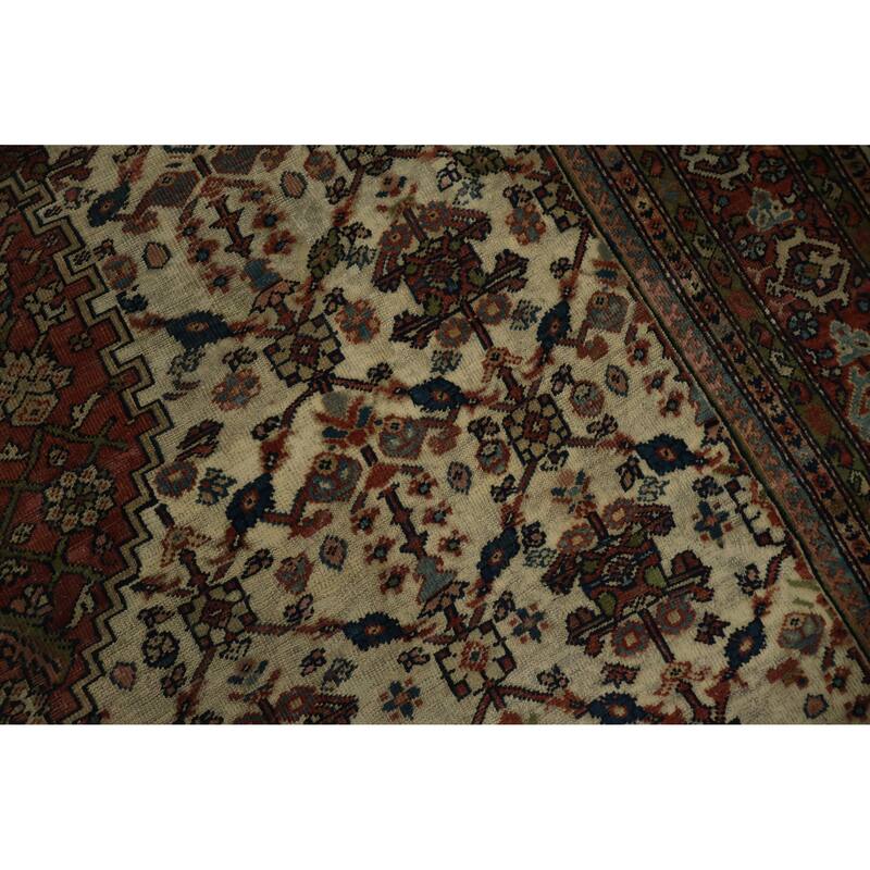 Hand Knotted Oriental 100% Wool Carpet Traditional Medallion Beige & Ivories Sultanabad Area Rug - 11' 9'' X 8' 4''