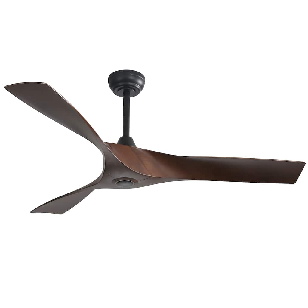 52 Inch Modern Ceiling Fan With 3 ABS Blades Remote Control Reversible DC Motor Without Light For Living Room
