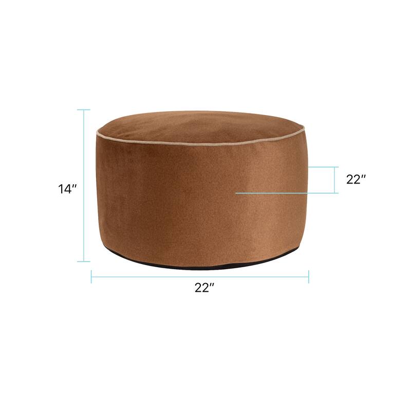 Qiviut Brown Foot Pouf