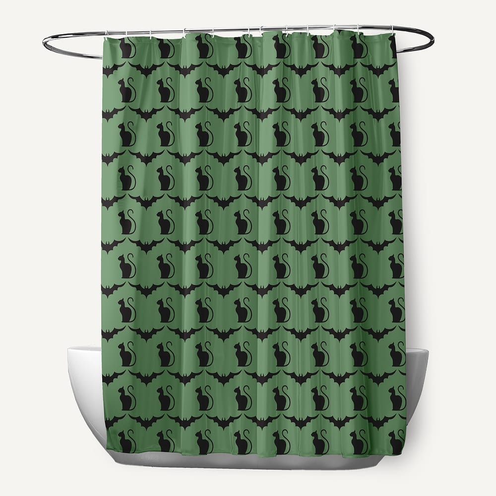 Cats and Bats Shower Curtain