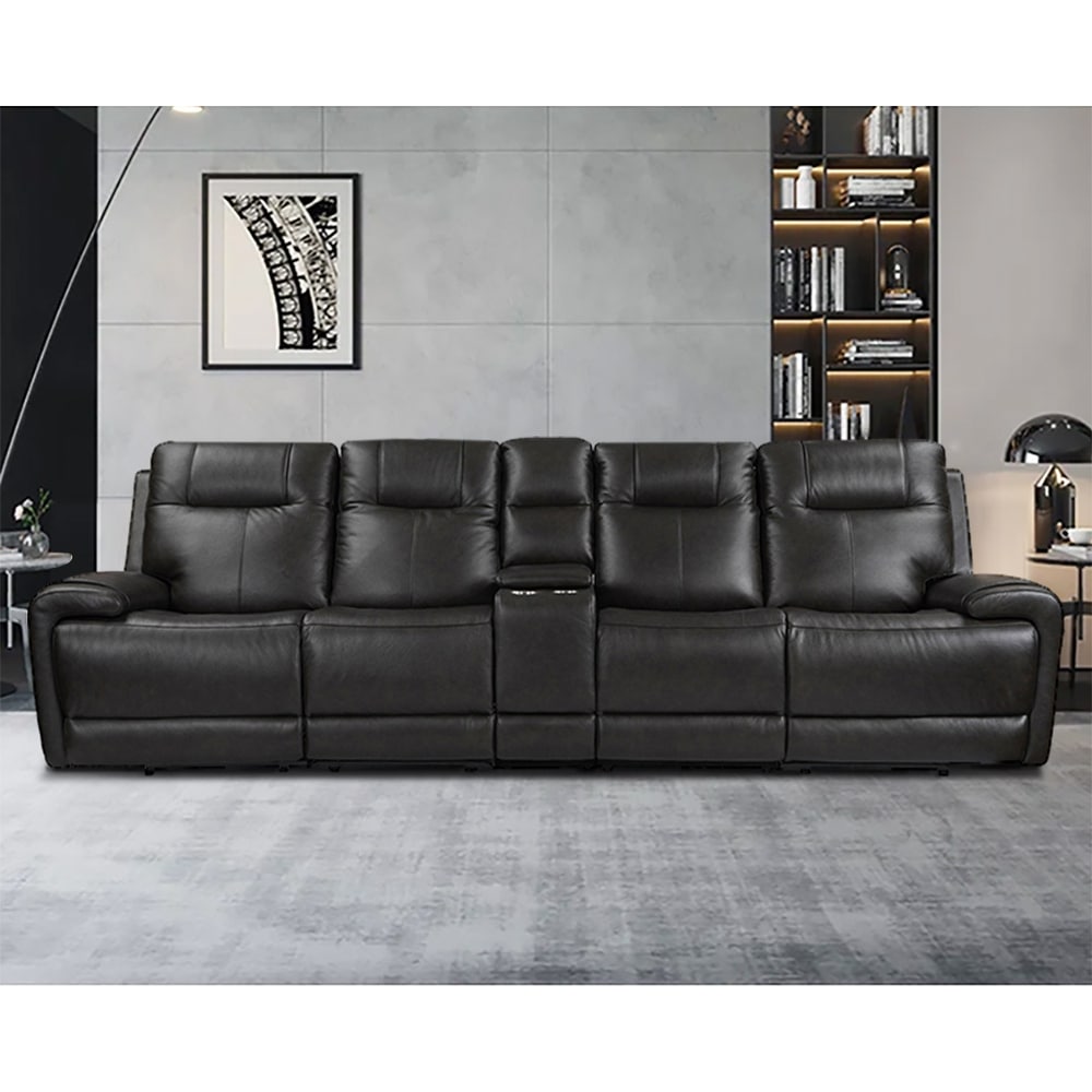 4 seat leather hotsell recliner