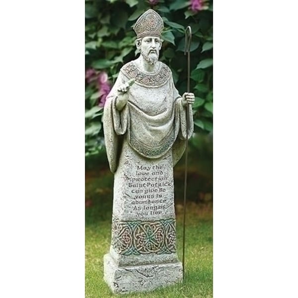 26.5" Joseph's Studio Saint Patrick with Irish Prayer Religious Outdoor Garden Statue - N/A