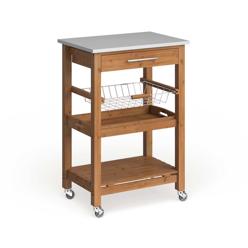 Aya Bamboo Kitchen Cart