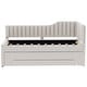 preview thumbnail 5 of 46, Daybed Captain Bed Upholstered Bed with Trundle and 3 Drawers, Elegance Stripe Design L-Shaped Upholstered Daybed Platform Bed