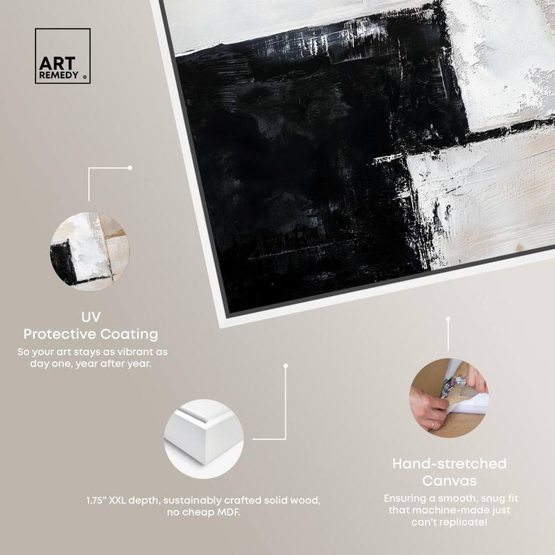 Black Dust and White Ash II Canvas by Art Remedy