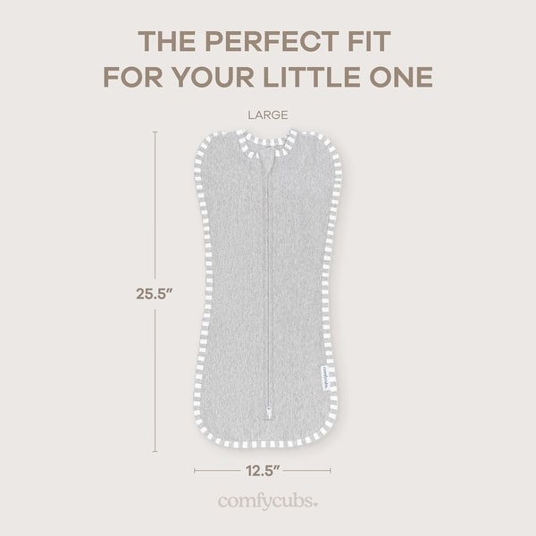 dimension image slide 6 of 10, Easy Zipper Wrap 2 Pack Swaddle Blanket by Comfy Cubs