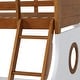 preview thumbnail 4 of 8, Wooden Twin over Full Bunk Bed with Angled Ladder