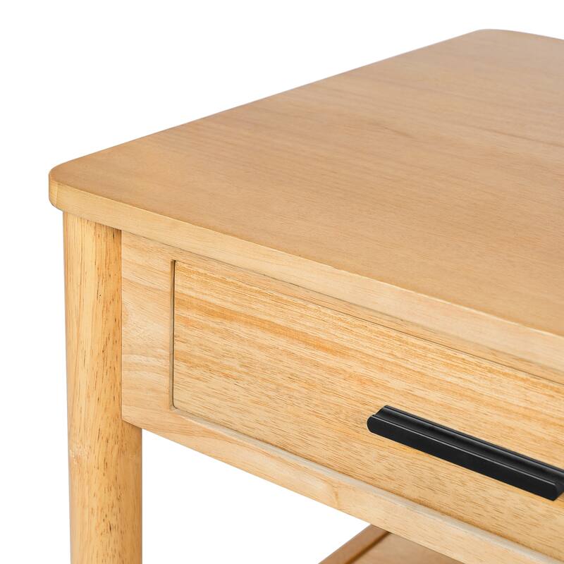 Christopher Knight Home - Livia Round Solid Wood End Table with Drawer and Open Shelf