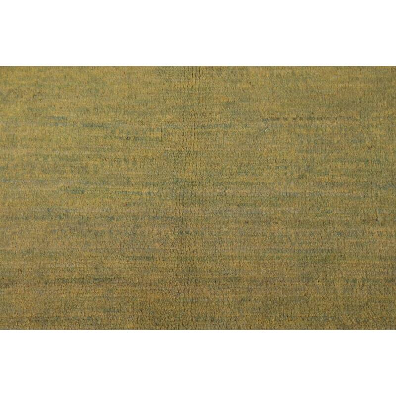 Yellow & Green Gabbeh Oriental Foyer Rug Handmade Wool Carpet - 1'11"x 3'0"