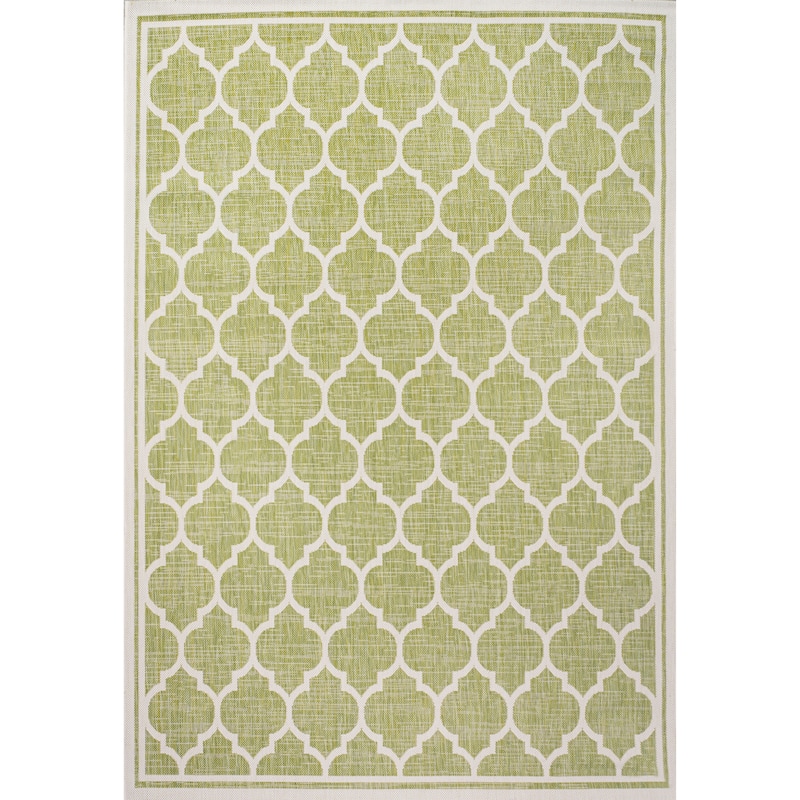JONATHAN Y Zinnia Textured Weave Indoor/Outdoor Area Rug - 8 X 10 - Green/Cream