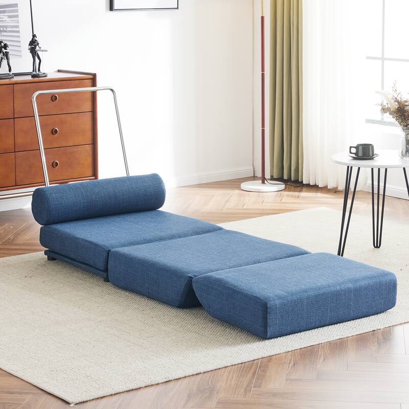 Single Sofa Chair Foldable Bed with Pillow,Portable Sofa Bed,Sofa Chair,Made of Breathable and Wearable Linen