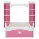 preview thumbnail 16 of 14, Dreamy Twin Size Platform Castle-Shaped Wooden Bed with Shelf for Kids