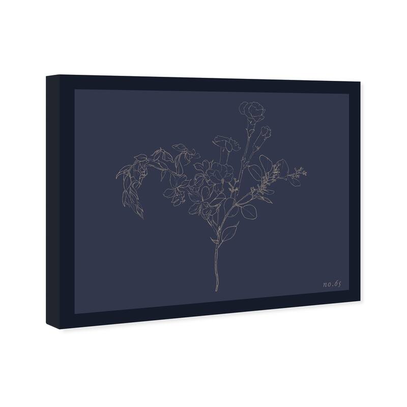 Wynwood Studio Canvas Floral and Botanical Flora Collection NO 6 Black and Tan Modern & Contemporary Wall Art Canvas Print
