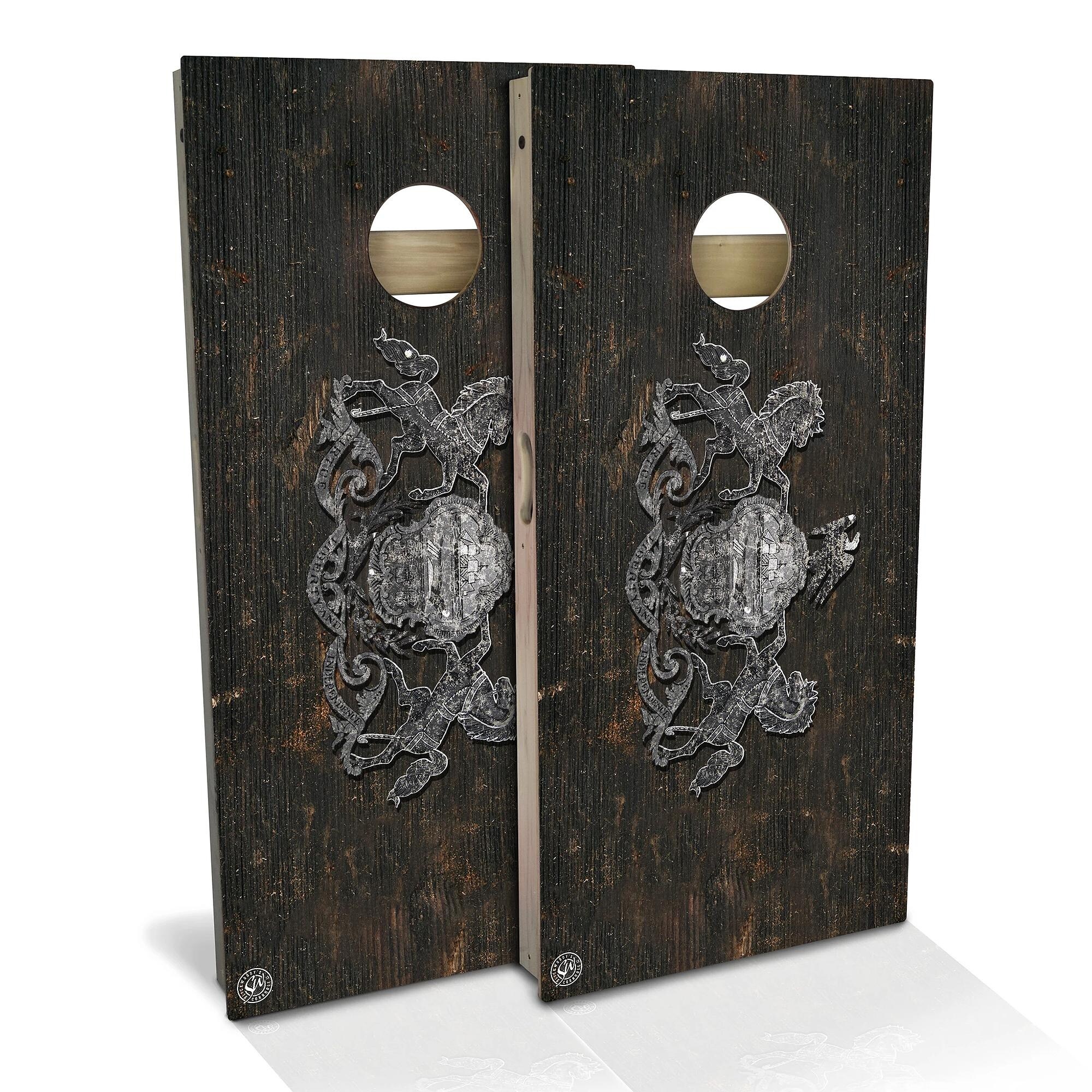 Pennsylvania Flag Rustic Outdoor Cornhole Board Set