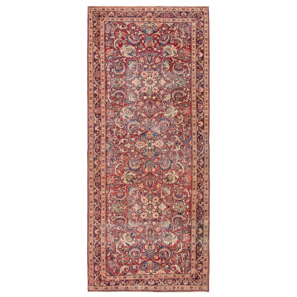 ECARPETGALLERY Hand-knotted Antalya Vintage Red Wool Rug - 5'5 x 13'1