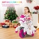 preview thumbnail 10 of 25, Gymax 12V Kids Ride on Unicorn Toy w/ Training Wheels Music One-button