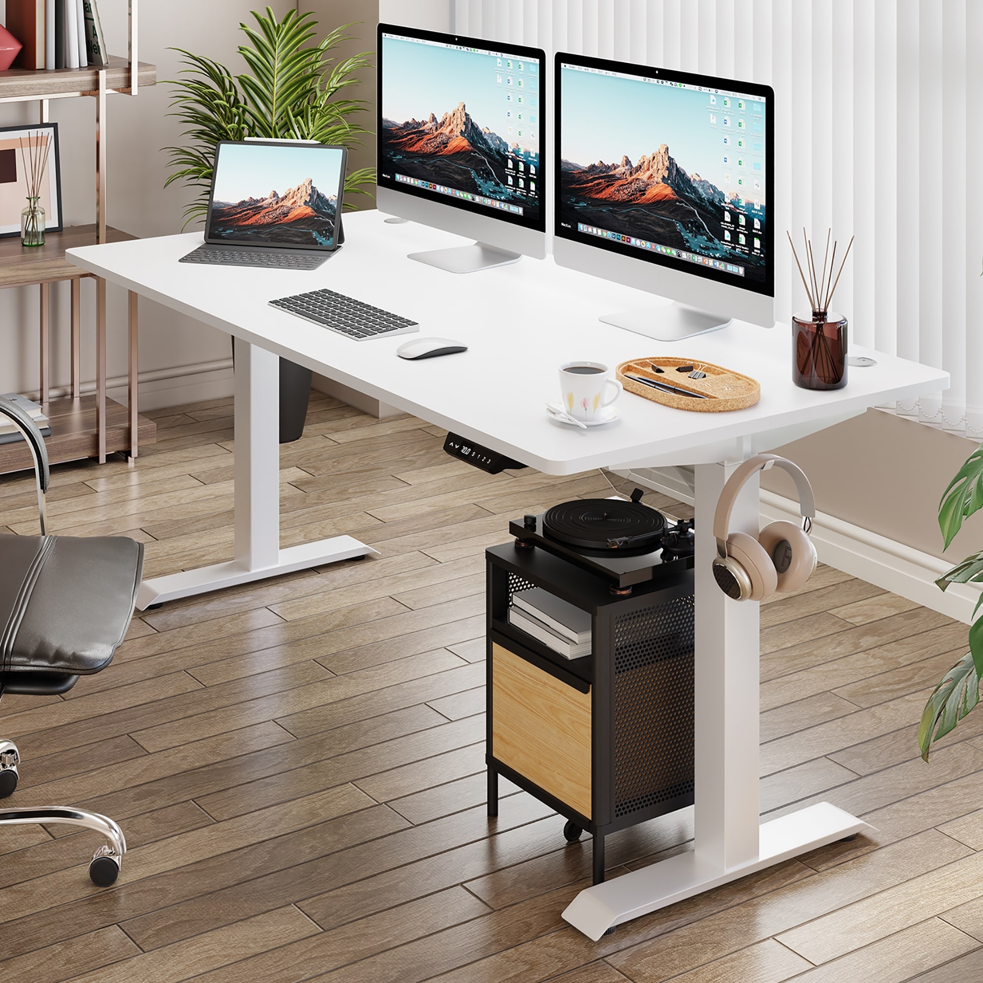 White standing desk chair store