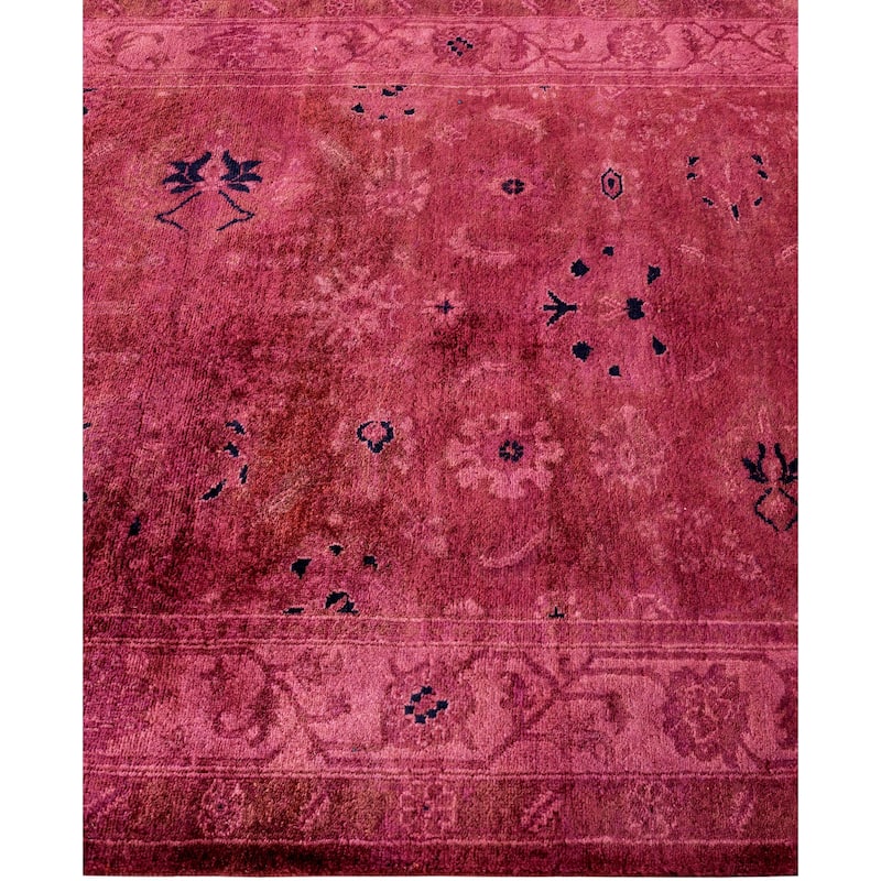 Overdyed One-of-a-Kind Hand-Knotted Area Rug - Red - 3' 0" x 12' 2"