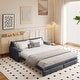 preview thumbnail 63 of 82, 66" Queen Pull Out Sofa Bed, 3-in-1 Convertible Sleeper Sofa with Side Storage