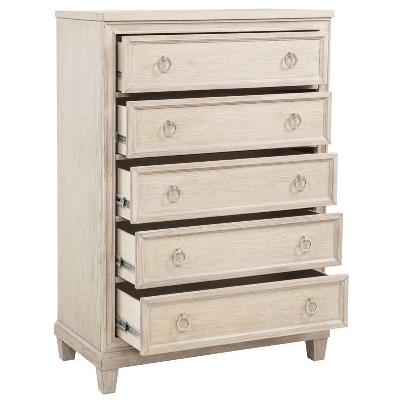 Pembroke 5-drawer Chest of Drawers Washed Oak