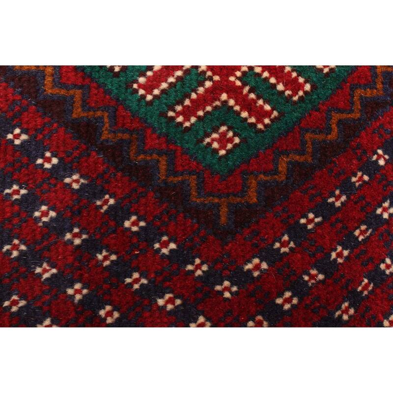 ECARPETGALLERY Hand-knotted Teimani Red Wool Rug - 2'11 x 4'11