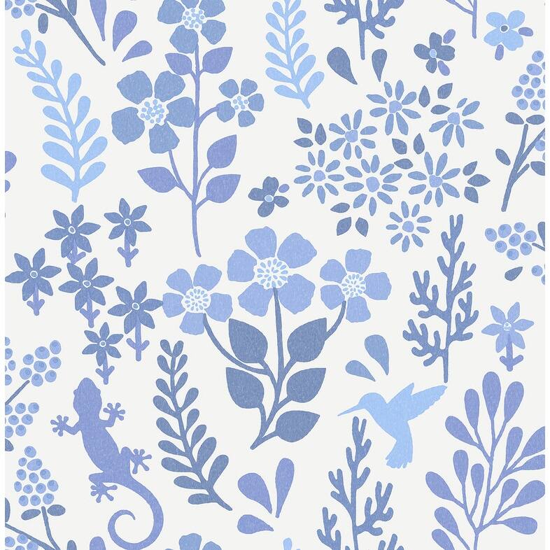 Advantage Karina Blue Meadow Wallpaper - Blue