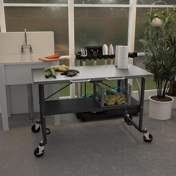 COSCO Smartfold Stainless Steel Portable Folding Workbench - Bed