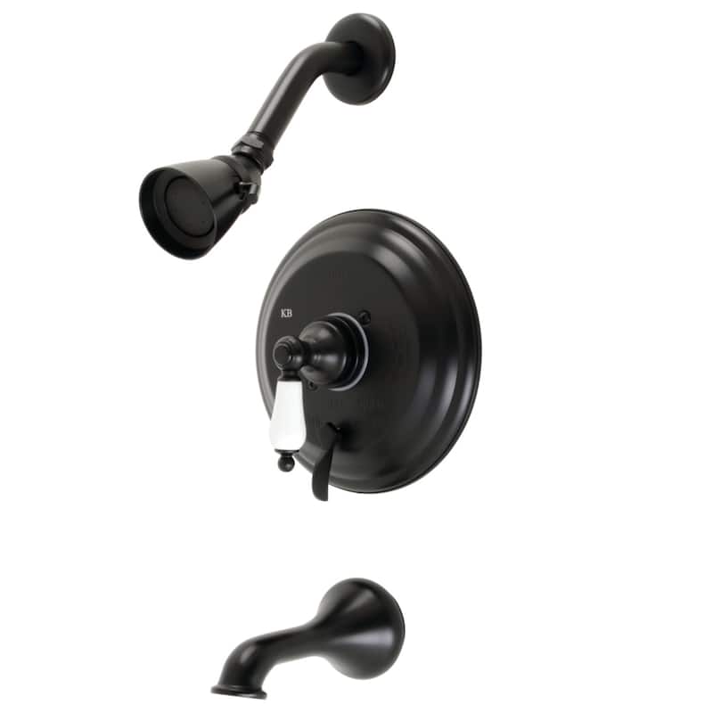 Restoration Tub and Shower Faucet - Matte Black
