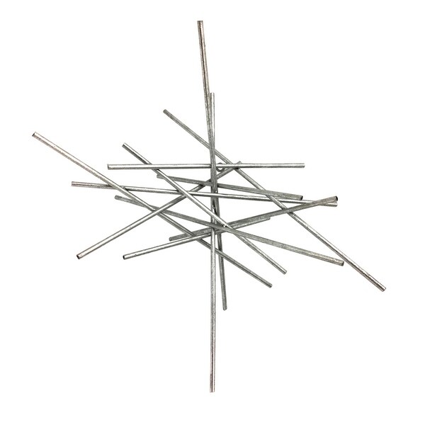 Harp and Finial HFW42683 Triton 24" x 24" Metal Wall Sculpture - Silver