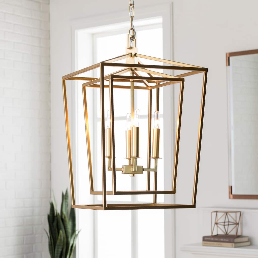 Livabliss Prosperus Gold Traditional Lantern Pendant Light