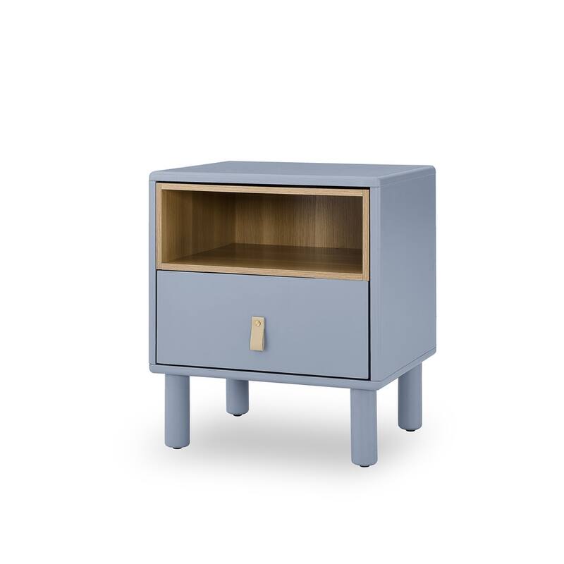 Modern Woode Bedside Table with Drawer and Legs
