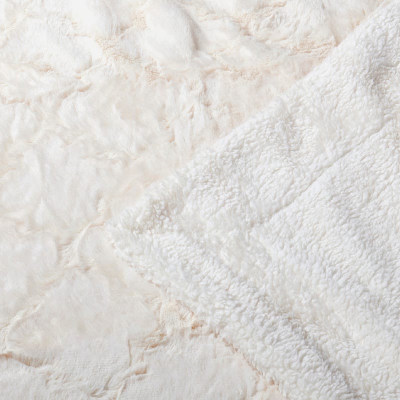 Ashley Brushed Fauxfur Throw with Sherpa and Borrego Backing