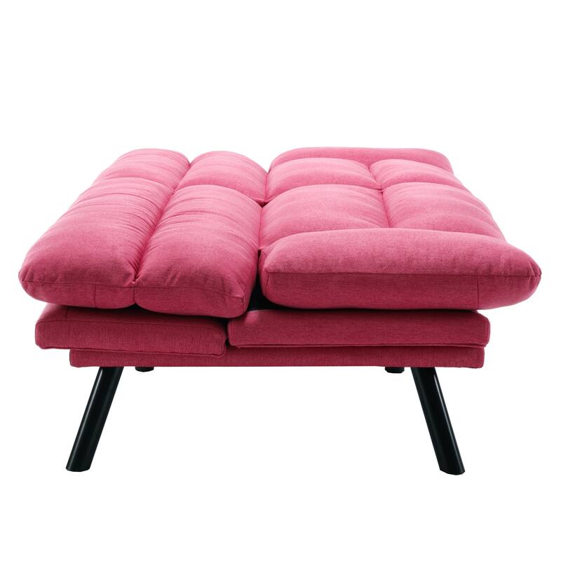 70.08" Teddy Fabric 2-Seater Loveseat Sofa with Thick Cushions, Metal Legs, and 600LB Weight Capacity