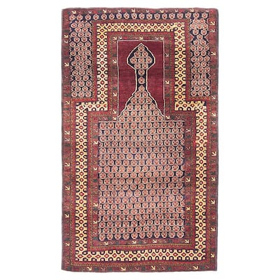 Teimani Burgundy Rug 2'11" x 4'9" - 2'11 x 4'9