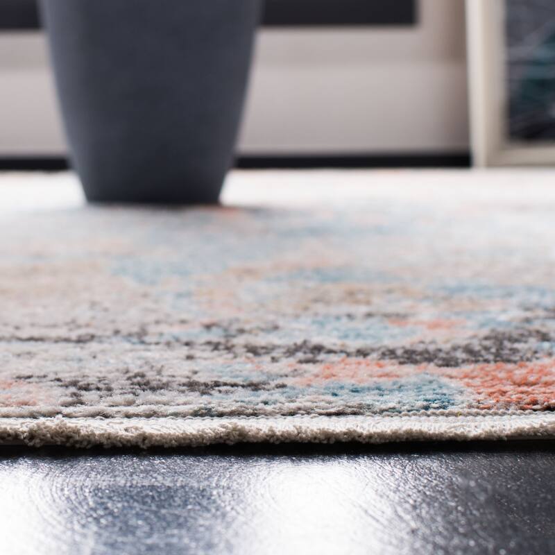 SAFAVIEH Shivan Kathryne Modern & Contemporary Abstract Blue/Ivory Rug