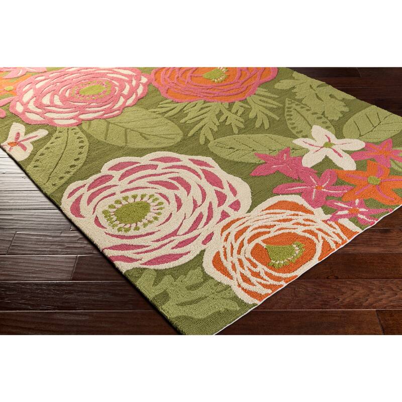 Hand-hooked Lola Floral Area Rug