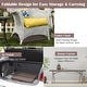 preview thumbnail 3 of 4, Indoor Outdoor Folding Table Portable Rattan Table with Handle