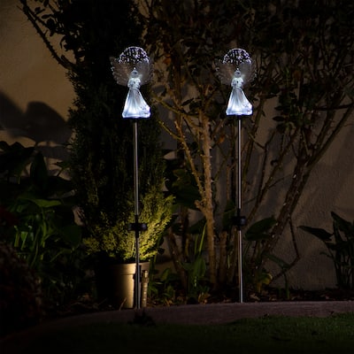 Alpine Corporation Outdoor Garden Stakes LED Lights (Set of 2)