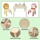 preview thumbnail 4 of 16, Kids Table and 2 Chairs Set, 3 Pieces Toddler Table and Chair Set, Wooden Activity Play Table Set (Lion&Monkey)