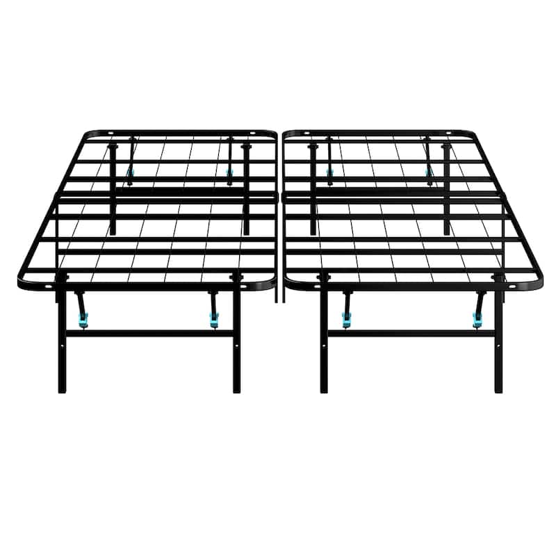 Black No Tool Assembly Foldable Bed Frame