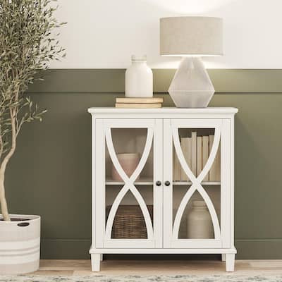 Ameriwood Home Ceana Accent Cabinet with Glass Doors