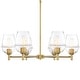 preview thumbnail 1 of 8, Designers Fountain D310M-6CH Summer Jazz 6 Light 28" Wide Chandelier Brushed Gold