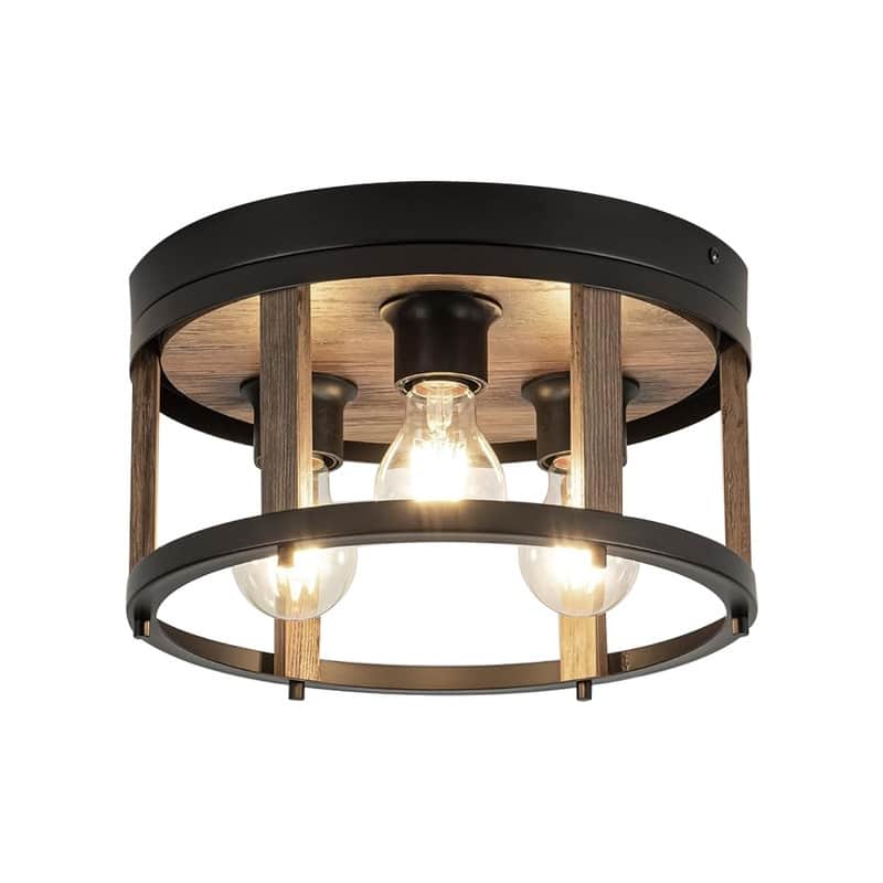 3 Light fixture lights black ceiling lighting wood kitchen ceiling lamps - N/A