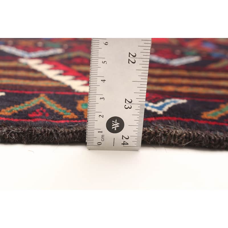 ECARPETGALLERY Hand-knotted Teimani Navy Wool Rug - 3'4 x 6'0