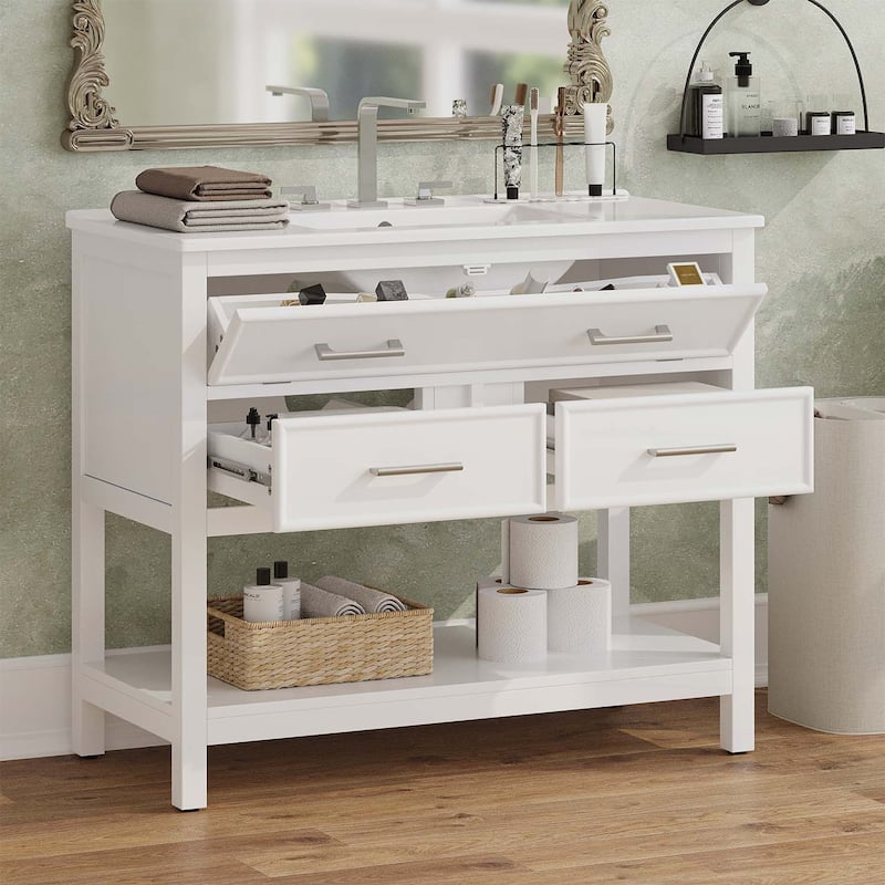 36 Inch Bathroom Vanity with Ceramic Sink