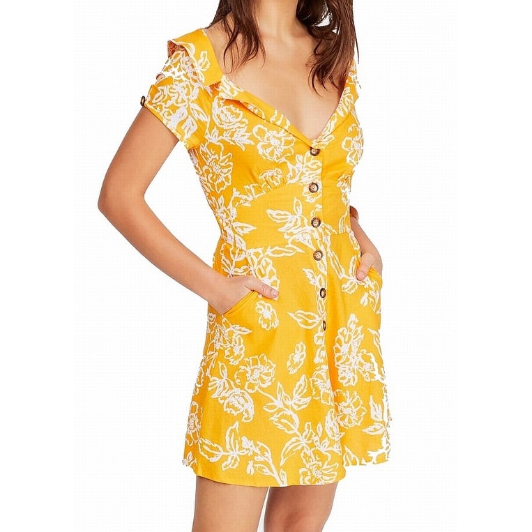 free people yellow floral dress