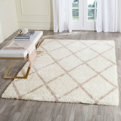 SAFAVIEH Montreal Shag Leefke Trellis 2-inch Thick Rug