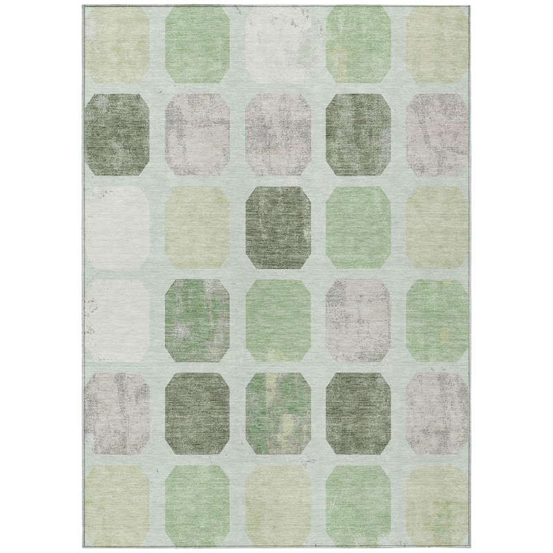 HomeRoots Geometric Transitional Rectangle Outdoor Rug